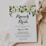 Greenery White Floral Brunch with the Bride Shower Invitation