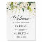 Greenery White Floral Elegant Wedding Sign Foam