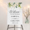 Greenery White Floral Elegant Wedding Sign Foam