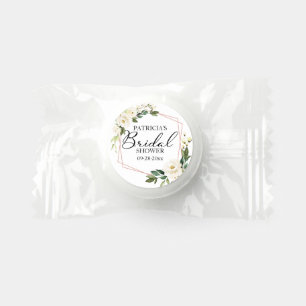 Greenery White Flowers Geometric Bridal Shower Life Saver® Mints