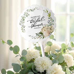 Greenery White Pumpkin Fall Bridal Shower Balloon