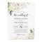 Greenery White Rose Floral Gold Leaves Wedding