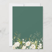 Greenery White Rose Floral Graduation Party Invitation (Back)