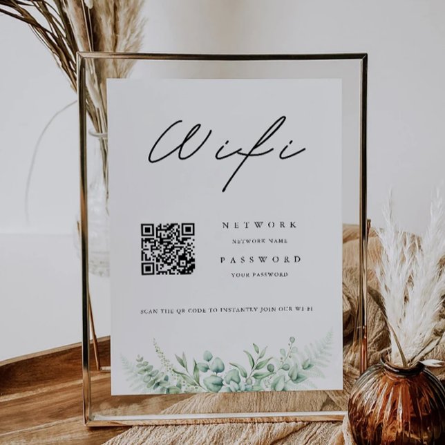 Greenery Wifi Code, QR Code Wifi Connect  Invitation (Greenery Wifi Code, QR Code Wifi Connect Invitation)