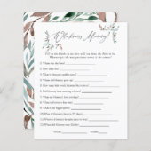 Greenery Winter Baby Shower Who knows Mommy best (Front/Back)