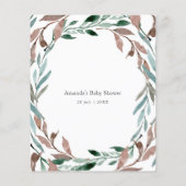 Greenery Winter Baby Shower Who knows Mommy best (Back)