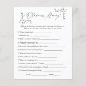 Greenery Winter Baby Shower Who knows Mommy best (Front)