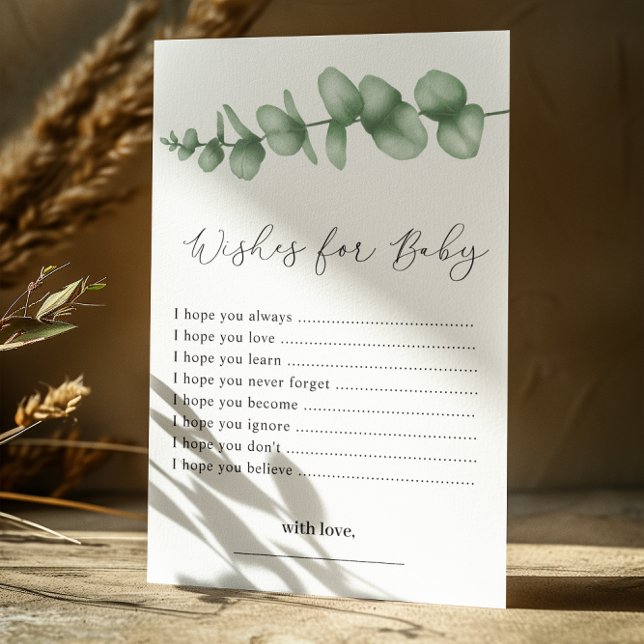 Greenery Wishes for Baby Shower Card (Creator Uploaded)