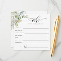 Greenery, Wishes for the Bride and Groom / Bride