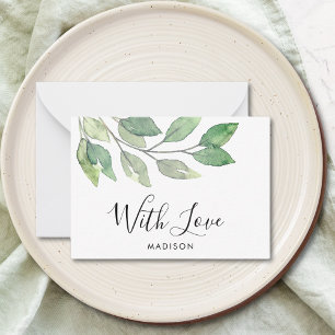 Greenery With Love Note Card