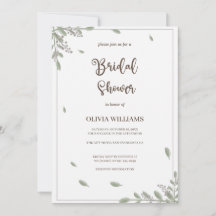 Greenery with Watercolor Floral Bridal Shower