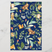 Greenery Woodland Animals Baby Shower Bingo Game (Back)