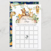 Greenery Woodland Animals Baby Shower Bingo Game (Front/Back)