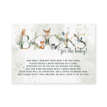 Greenery Woodland Baby Shower Books for the Baby