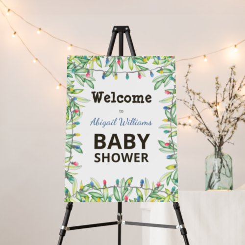 Greenery Woodland Baby Shower Welcome Foam Board