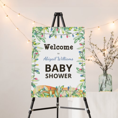 Greenery Woodland Baby Shower Welcome Foam Board