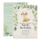 Greenery Woodland Deer Birthday Invitation