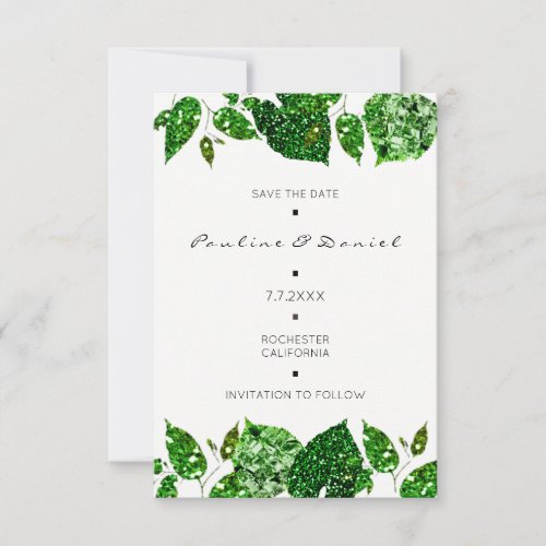 Greenery Woodland Green Monstera Save The Date