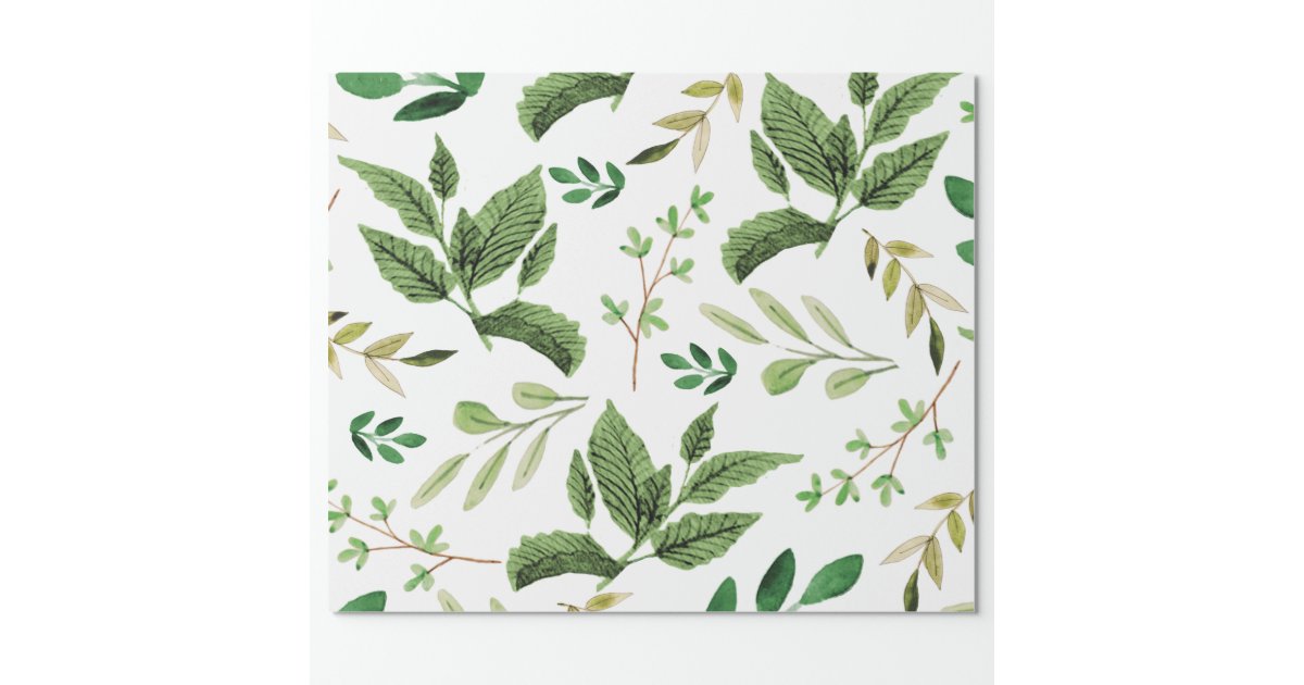 Greenery Wrapping Paper | Zazzle