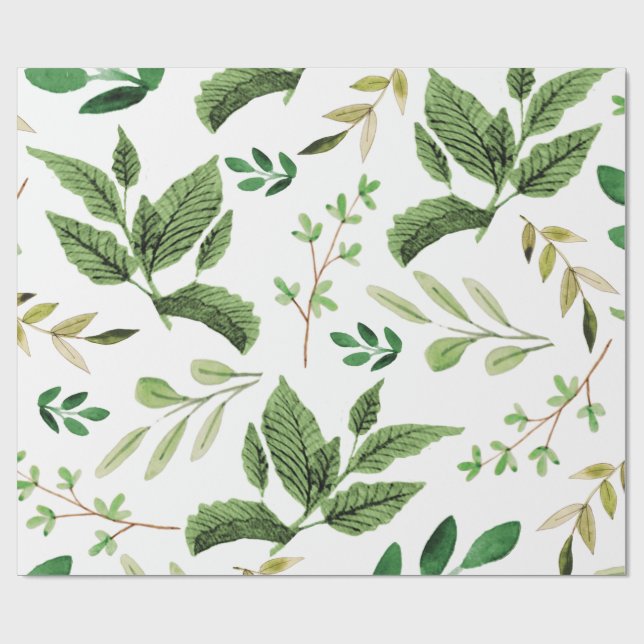 Greenery Wrapping Paper (Flat)