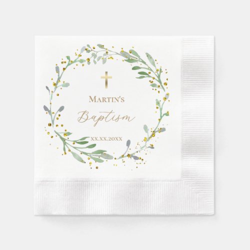 greenery wreath Baptism