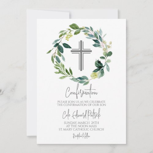 Greenery Wreath Confirmation 
