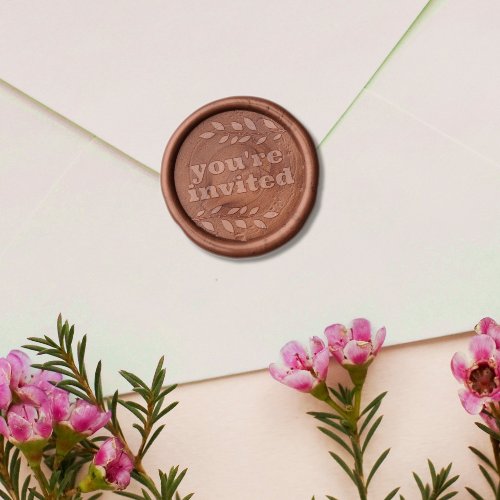 Greenery Youre Invited Wedding or Any Occasion Wax Seal Sticker