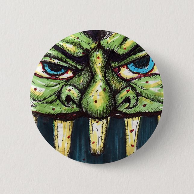 greenface pinback button (Front)