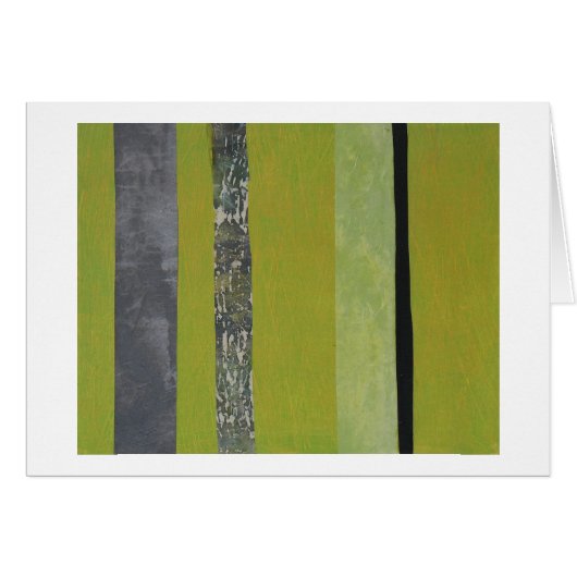 GreenGray Stripe collage Cards (Front Horizontal)
