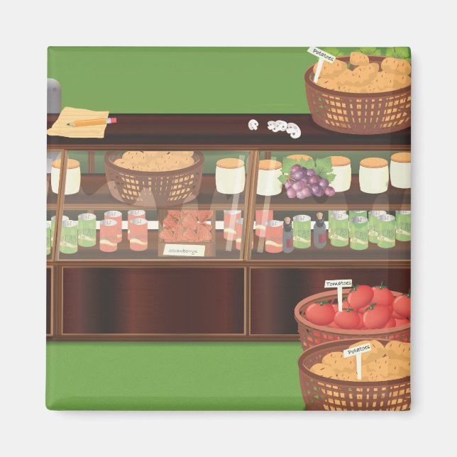 Greengrocers Store Magnet (Front)