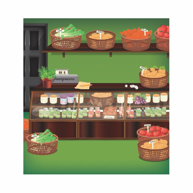 Greengrocers Store Statuette (Front)