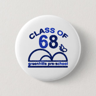 greenhills pre school class of 68 royal blue button