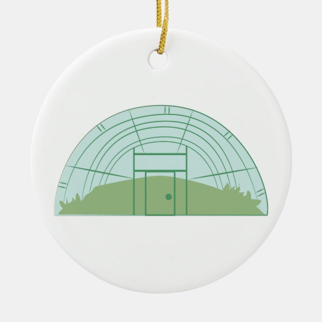 Greenhouse Ceramic Ornament (Front)