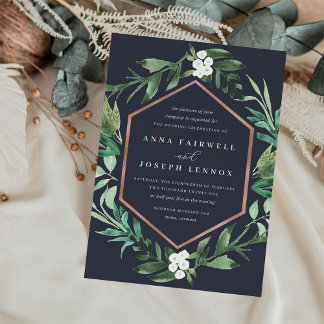 Greenhouse Frame | Watercolor Botanical Wedding Invitation