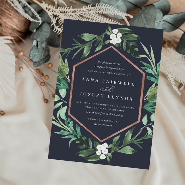 Greenhouse Frame | Watercolor Botanical Wedding Invitation (Creator Uploaded)