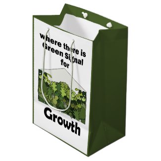 Greenhouse Green Signal For Growth Garden Opening  Medium Gift Bag