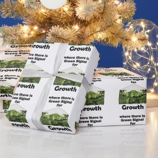 Greenhouse Green Signal For Growth Garden Opening  Wrapping Paper