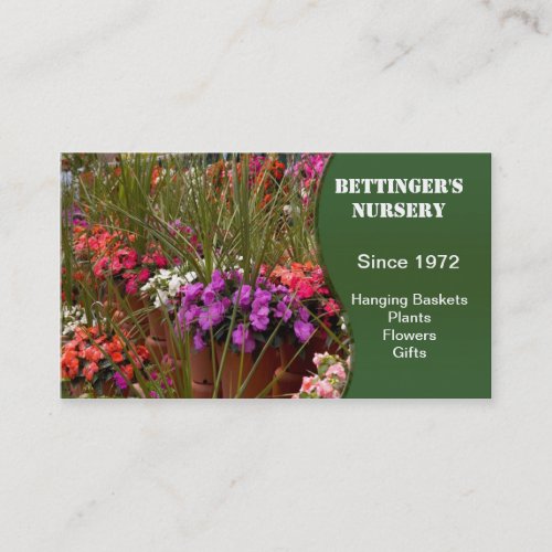 Greenhouse Nursery Business Card