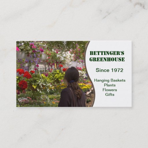 Customizable Greenhouse Nursery Business Card Templates