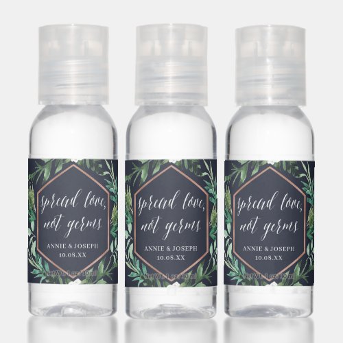 Greenhouse  Spread Love Not Germs Wedding Hand Sanitizer