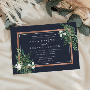 Greenhouse   Watercolor Botanical Wedding Invitation