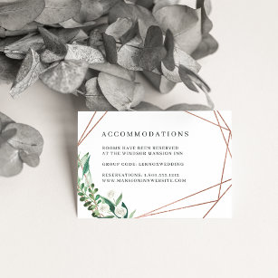 Greenhouse   Wedding Hotel Accommodations Enclosure Card