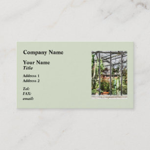 Greenhouse With Large Cactus Business Card