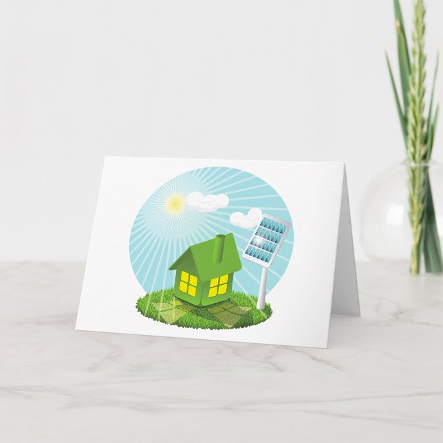 Greenhouse With Solar Energy Greeting Cards (Creator Uploaded)