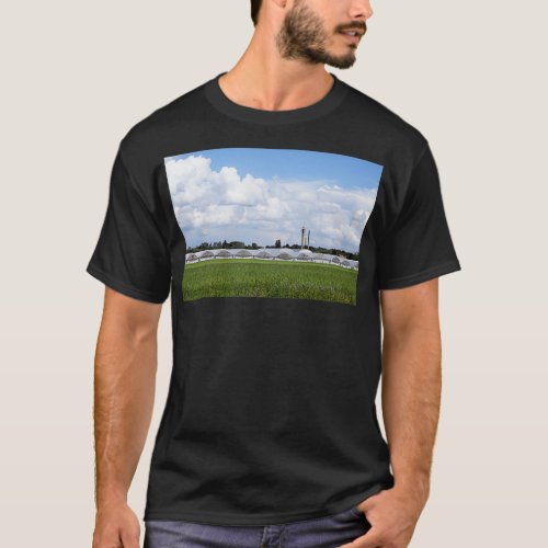 greenhouses on field agriculture industry T_Shirt