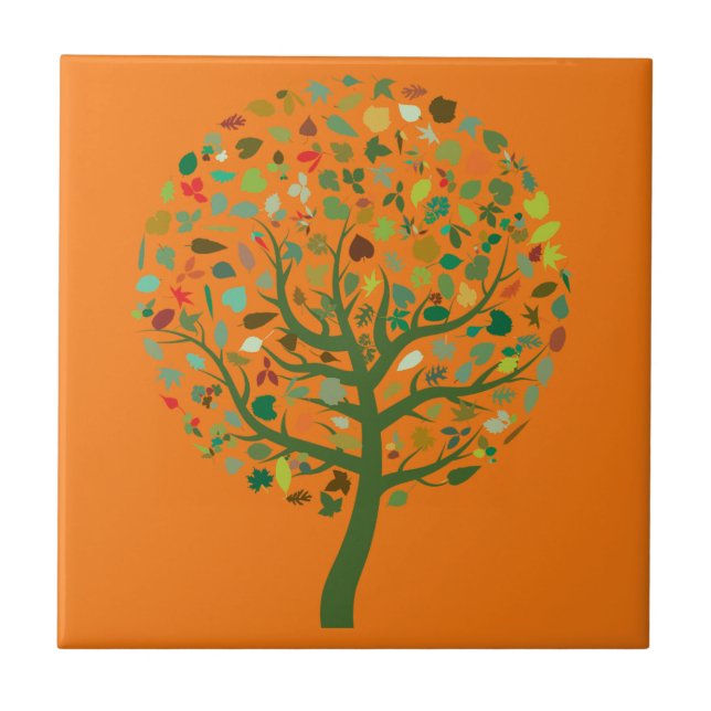 Greenie cute tree environmental ceramic tile (Front)