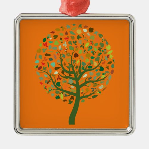 Greenie cute tree environmental metal ornament