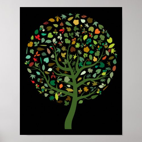 Greenie cute tree environmental poster