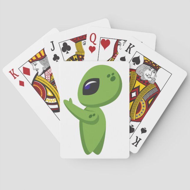 Greenie the Alien  Poker Cards (Back)