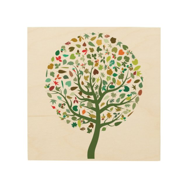 Greenie tree eco planet wood wall art (Front)